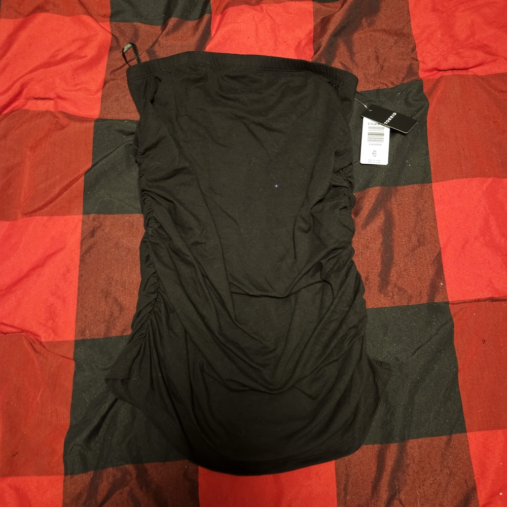 Torrid Black Ruched Strapless Top - Picture 6 of 7